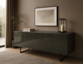 Etna Sintered Stone Sideboard, Grey (Glossy)